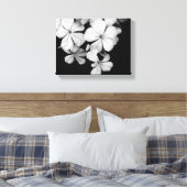 Klassieke monochrome Plumbago-kunst Canvas Afdruk (Insitu (Slaapkamer))