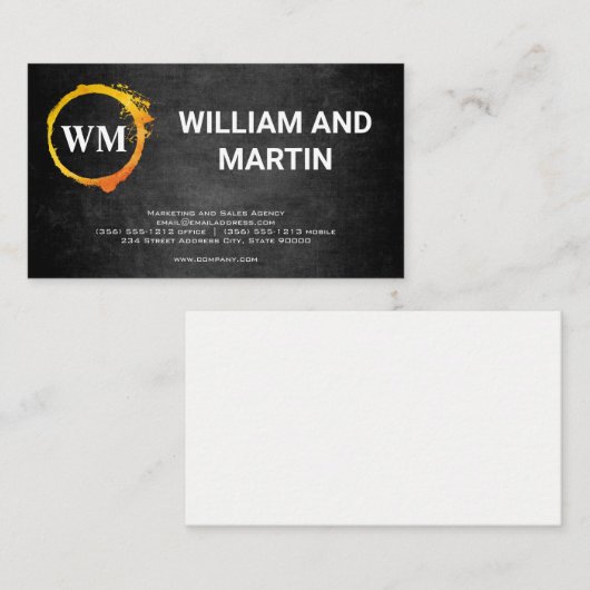 Klassieke monogram | Achtergrond Visitekaartje (Voorkant / Achterkant)