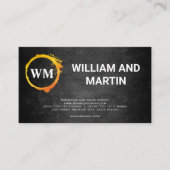 Klassieke monogram | Achtergrond Visitekaartje (Voorkant)