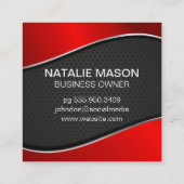 Klassieke monogram | Achtergrondnetwerk gradiënt r Vierkante Visitekaartje (Achterkant)