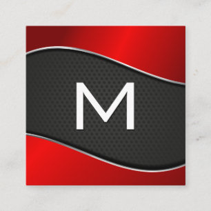 Klassieke monogram   Achtergrondnetwerk gradiënt r Vierkante Visitekaartje