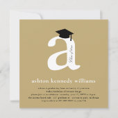 Klassieke monogram alfabet A Fotogradatie Partij Kaart (Voorkant)