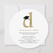 Klassieke Monogram Alfabet D Fotogradatie Partij Kaart (Voorkant)