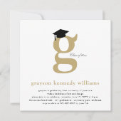 Klassieke monogram Alfabet Fotogradatie Partij Kaart (Voorkant)