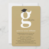 Klassieke monogram alfabet g Fotogradatie Partij Kaart (Voorkant)