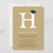 Klassieke monogram Alfabet H Fotogradatie Partij Kaart (Voorkant)