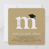 Klassieke monogram Alfabet M Fotogradatie Partij Kaart (Voorkant)