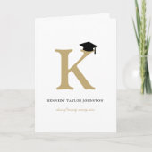 Klassieke monogram Alfabet Simple Photo Afstuderen Aankondiging (Voorkant)