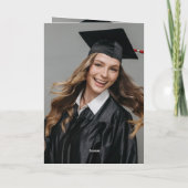 Klassieke monogram Alfabet Simple Photo Afstuderen Folie Wenskaart (Achterkant)