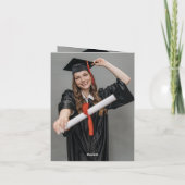 Klassieke monogram B Gradupafkap Foto Modern Bedankkaart (Achterkant)