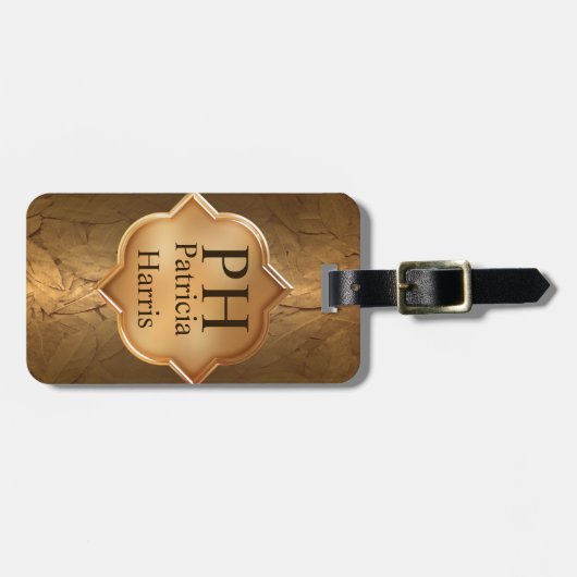 Klassieke monogram bagagelabel (Voorkant horizontaal)