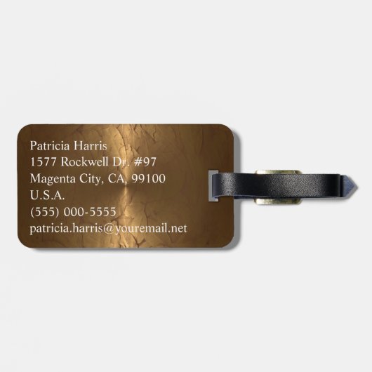 Klassieke monogram bagagelabel (Achterkant horizontaal)