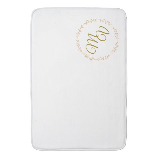 Klassieke monogram Bath mat - keuze uit maten (Voorkant Verticaal)