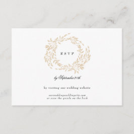 Klassieke Monogram Blush Crest Bruiloft Website RSVP Kaartje