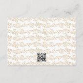 Klassieke Monogram Blush Crest Bruiloft Website RSVP Kaartje (Achterkant)