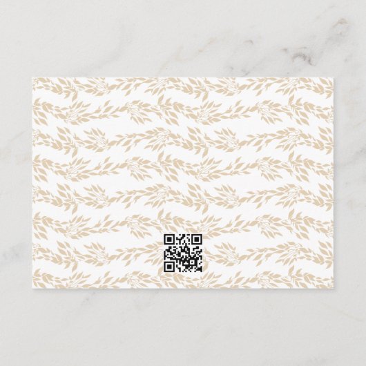 Klassieke Monogram Blush Crest Bruiloft Website RSVP Kaartje (Achterkant)