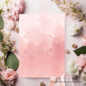 Klassieke monogram Blush Pink Waterverf Weddenscha Kaart