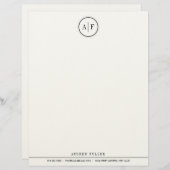 Klassieke monogram briefhoofd sjabloon (Voorkant / Achterkant)