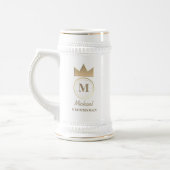 Klassieke Monogram Bruidsjonker Aandenken Bierpul (Links)