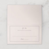 Klassieke monogram bruiloft plaatskaartje (Buitenkant ongevouwen)