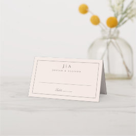 Klassieke monogram bruiloft plaatskaartje