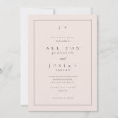 Klassieke monogram bruiloft save the date (Voorkant)