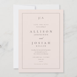 Klassieke monogram bruiloft save the date