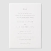Klassieke Monogram Bruiloft Vellum Uitnodigingen (Voorkant)