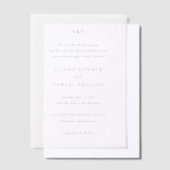 Klassieke Monogram Bruiloft Vellum Uitnodigingen (Offset)