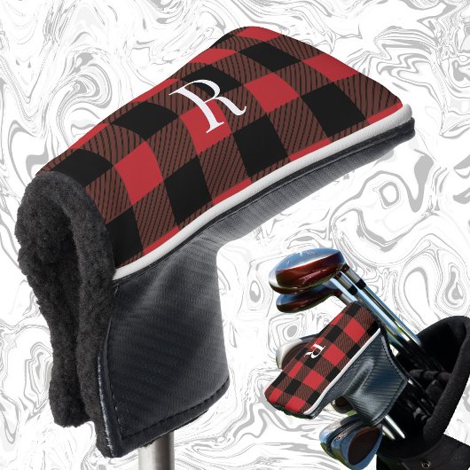 Klassieke monogram buffel plaid cadeau voor vader golfheadcover