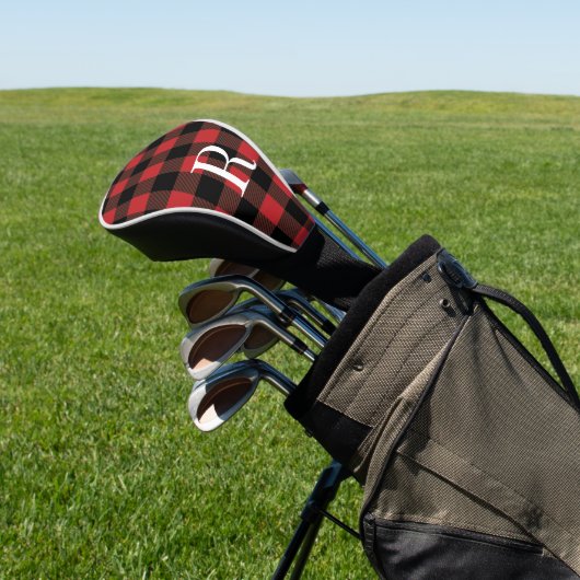 Klassieke monogram buffel plaid cadeau voor vader golfheadcover (Insitu)