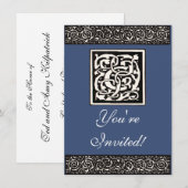 Klassieke Monogram C Art Nouveau Letter Kaart (Voorkant / Achterkant)