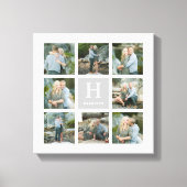 Klassieke monogram collage canvas afdruk (Voorkant)
