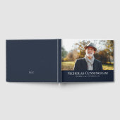 Klassieke Monogram Custom Photo Memorial Gastenboek (Volledig)