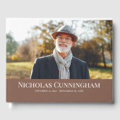 Klassieke Monogram Custom Photo Memorial Gastenboek (Voorkant)