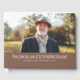 Klassieke Monogram Custom Photo Memorial Gastenboek