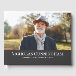 Klassieke Monogram Custom Photo Memorial Gastenboek