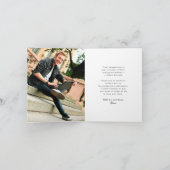 Klassieke monogram D Graduation Cap Modern Foto Bedankkaart (Binnen)