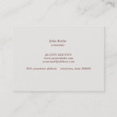 Klassieke  Monogram donkerbruin Professional Visitekaartje (Achterkant)