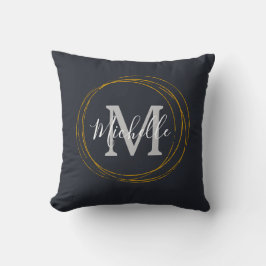 Klassieke monogram donkergrijze gouden ringen kussen