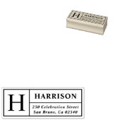 Klassieke monogram doos zelf-Inkerend Adres van de Rubberstempel (Gestempeld)