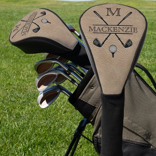 Klassieke Monogram Eerste Letter Naam Golfheadcover