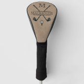 Klassieke Monogram Eerste Letter Naam Golfheadcover (Voorkant)