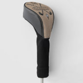 Klassieke Monogram Eerste Letter Naam Golfheadcover (Schuin)