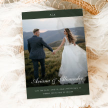 Klassieke Monogram Elegant Script Twee foto bruilo