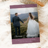 Klassieke Monogram Elegant Script Twee foto bruilo Save The Date