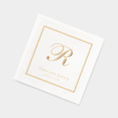 Klassieke Monogram Elegante Huwelijk Folie Servetten (Links)