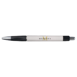 Klassieke Monogram Elegante Initiële Naam Pen