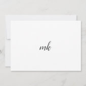 Klassieke Monogram Elegante Trouwdag Save The Date (Achterkant)