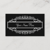 Klassieke Monogram Elegante Visitekaartjes (Voorkant)